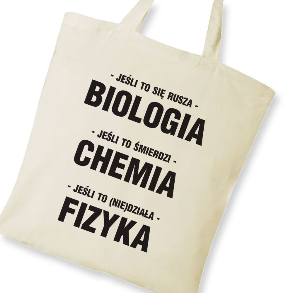zdjęcie: biologia chemia fizyka - torba