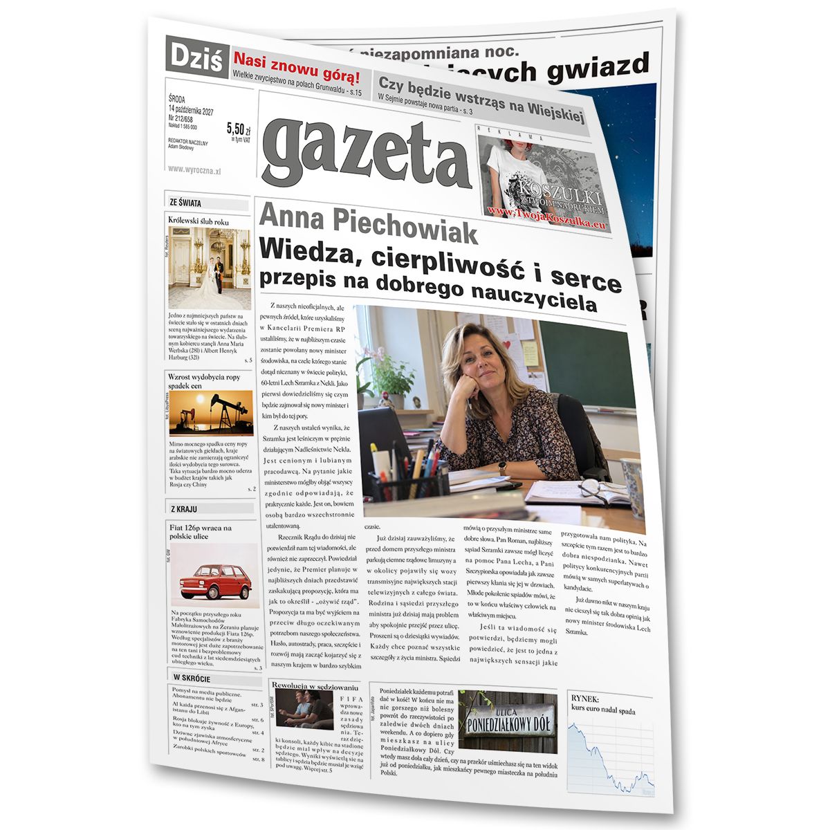 zdjęcie: gazeta z okazji Dnia Nauczyciela