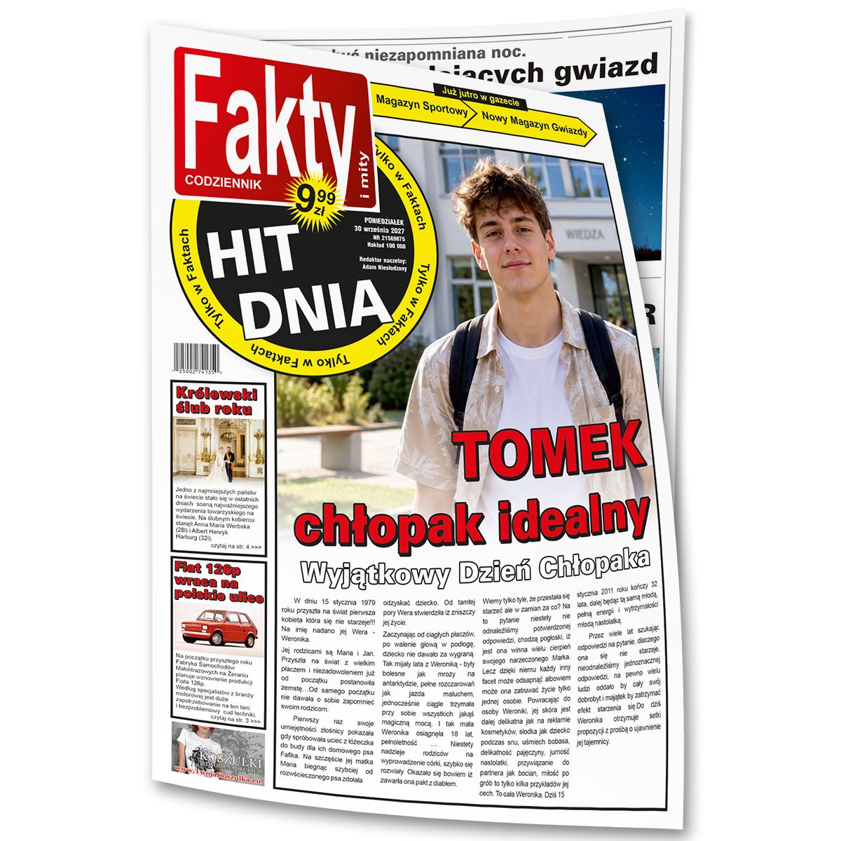 zdjęcie: gazeta z okazji Dnia Chłopaka