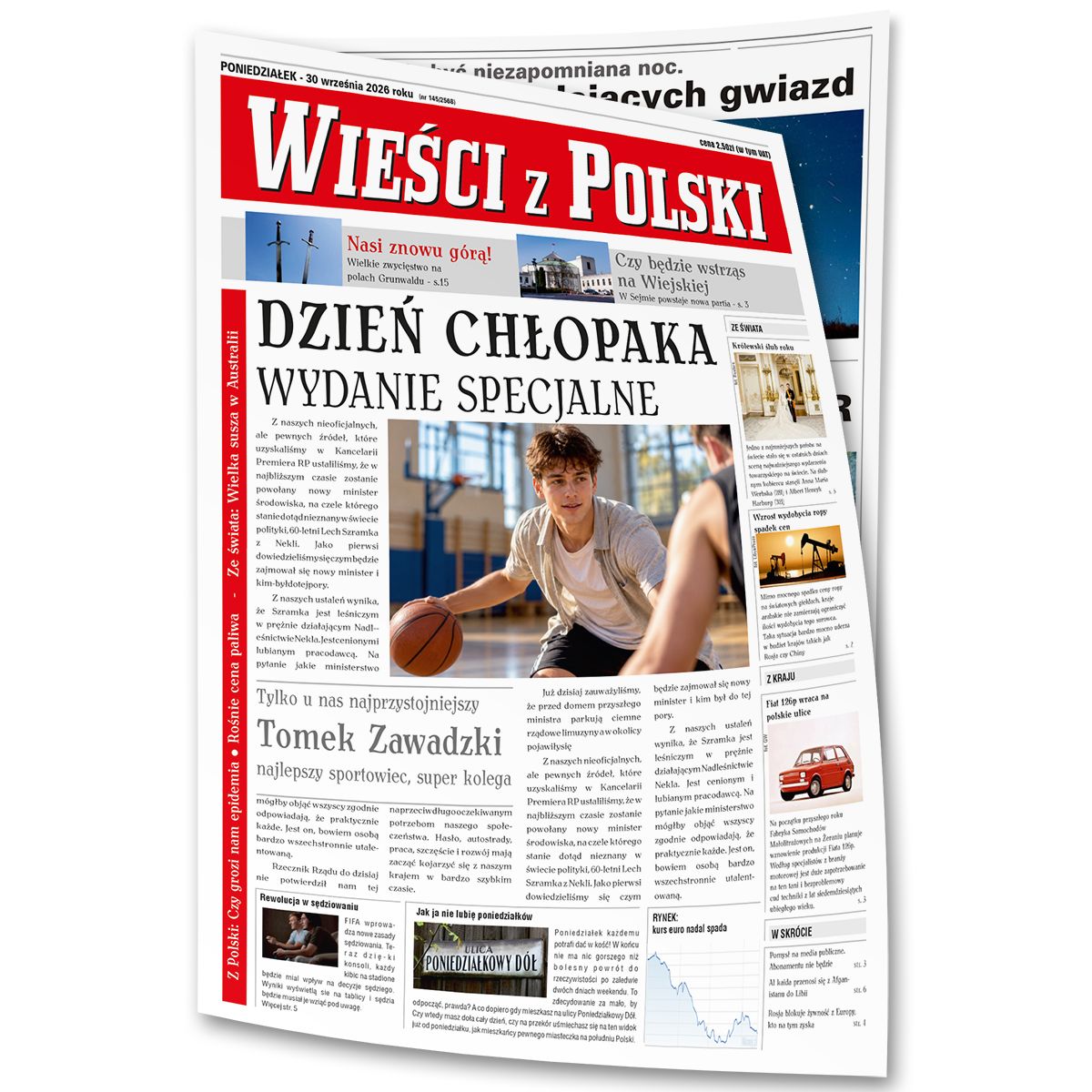 zdjęcie: gazeta z okazji Dnia Chłopaka