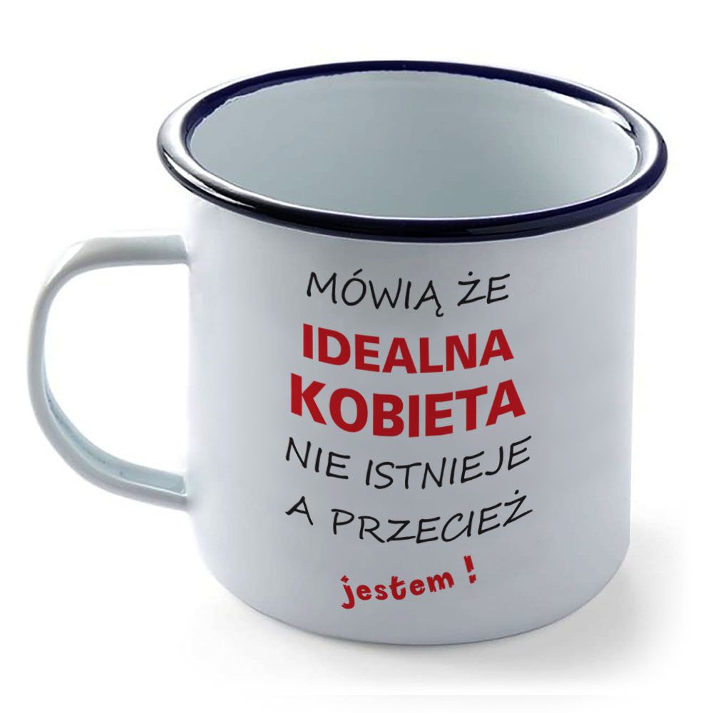 zdjęcie: idealna kobieta - 01 kubek emaliowany