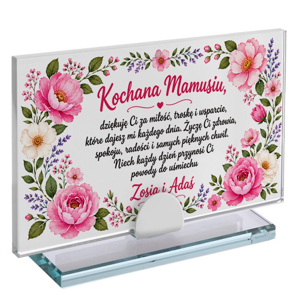 zdjęcie: szklana pamiątka - dzień mamy
