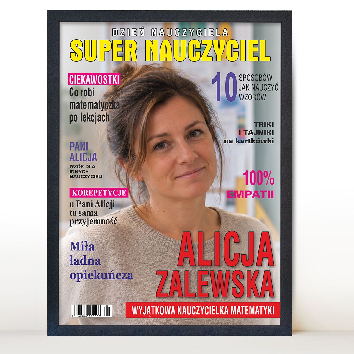 zdjęcie: okładka dla nauczyciela w ramie