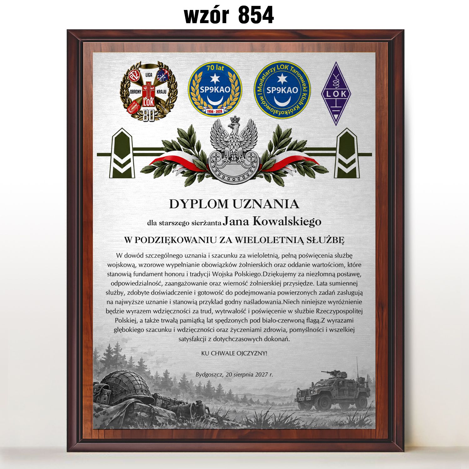 zdjęcie: Pamiątka z okazji święta patriotycznego z nadrukiem