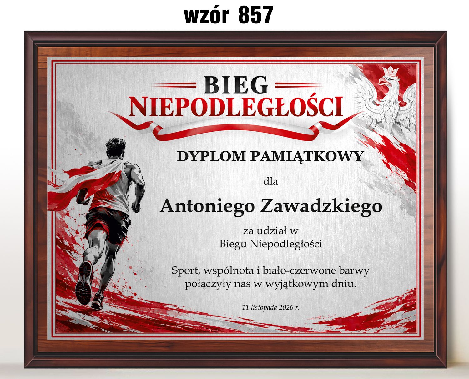 zdjęcie: Pamiątka z okazji święta patriotycznego z nadrukiem