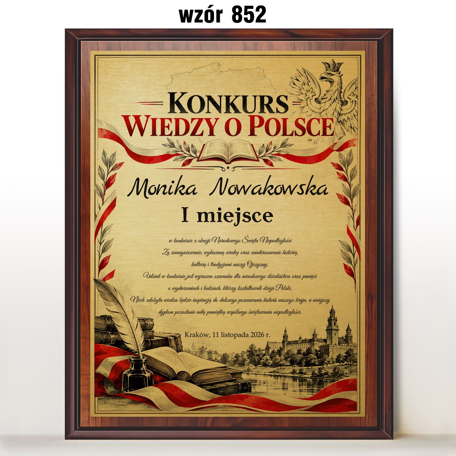 zdjęcie: Pamiątka z okazji święta patriotycznego z nadrukiem