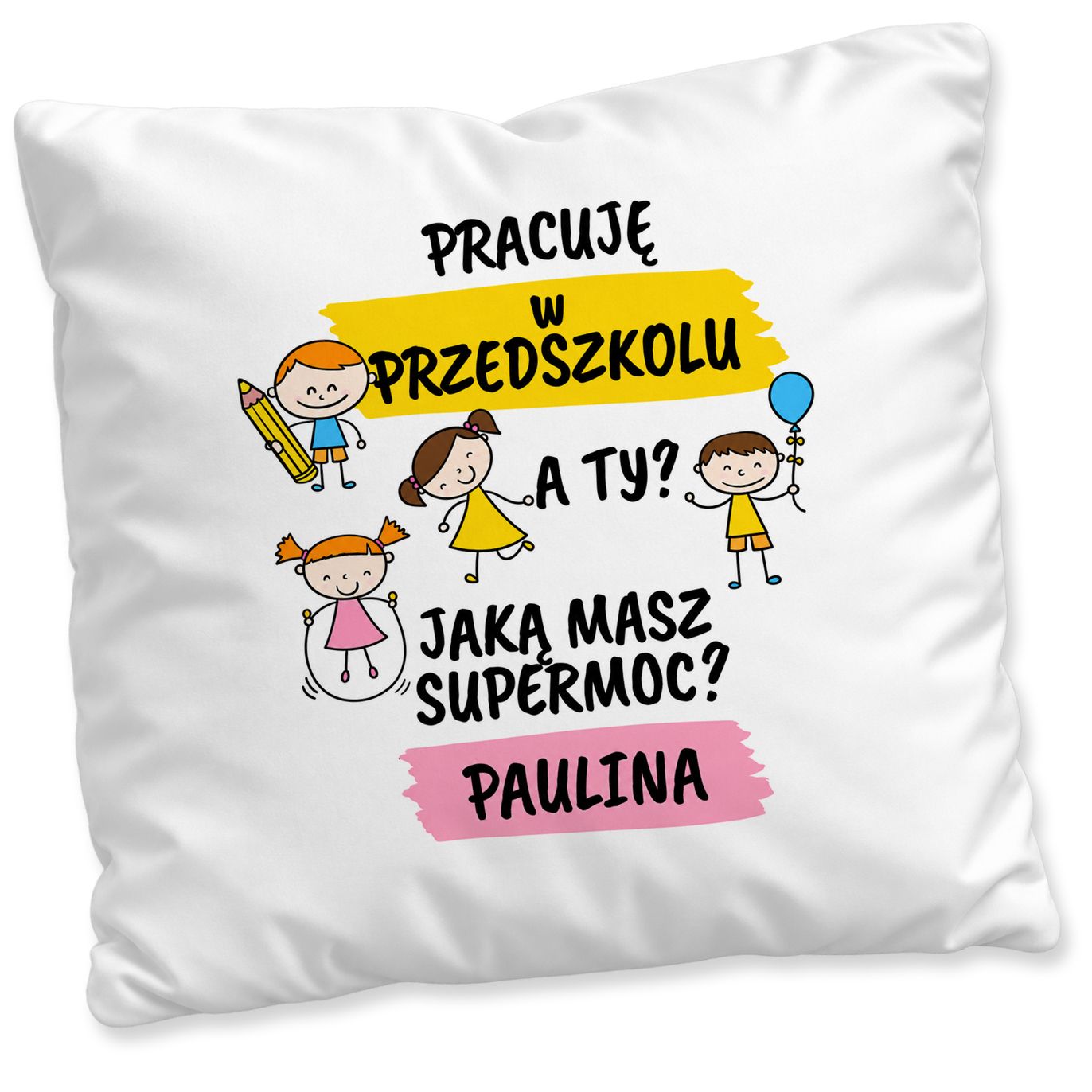 zdjęcie: poduszka z dowolnym nadrukiem dla nauczyciela