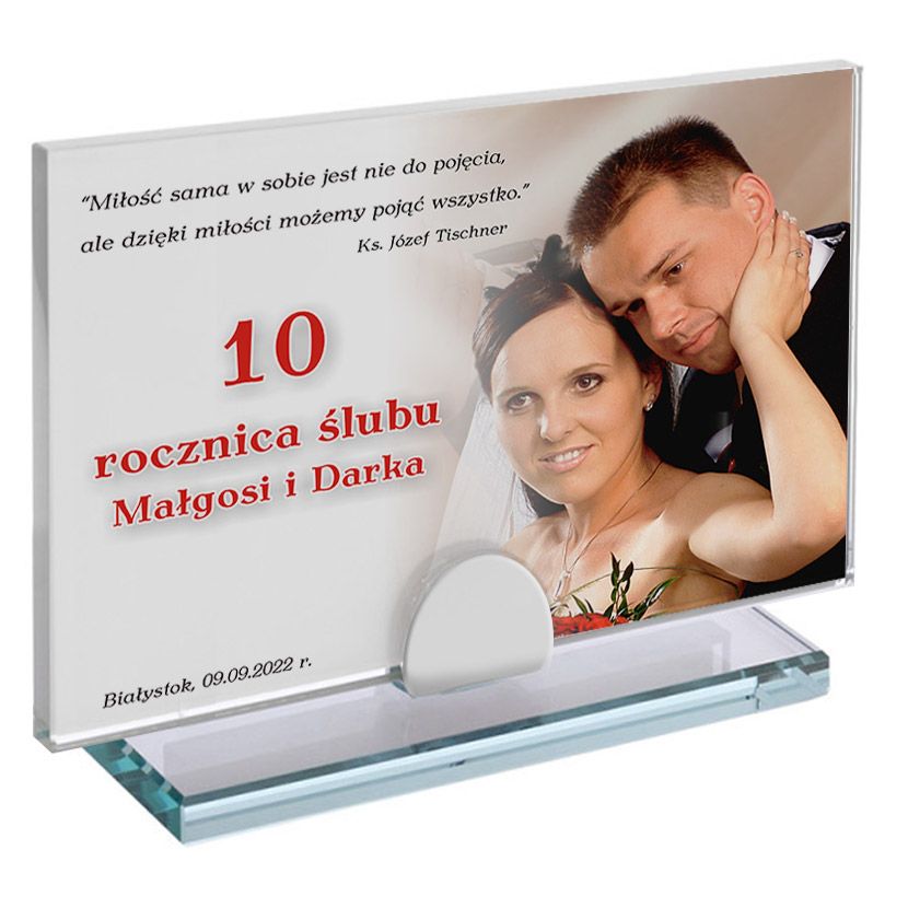 zdjęcie: szklana pamiątka na urodziny, rocznicę
