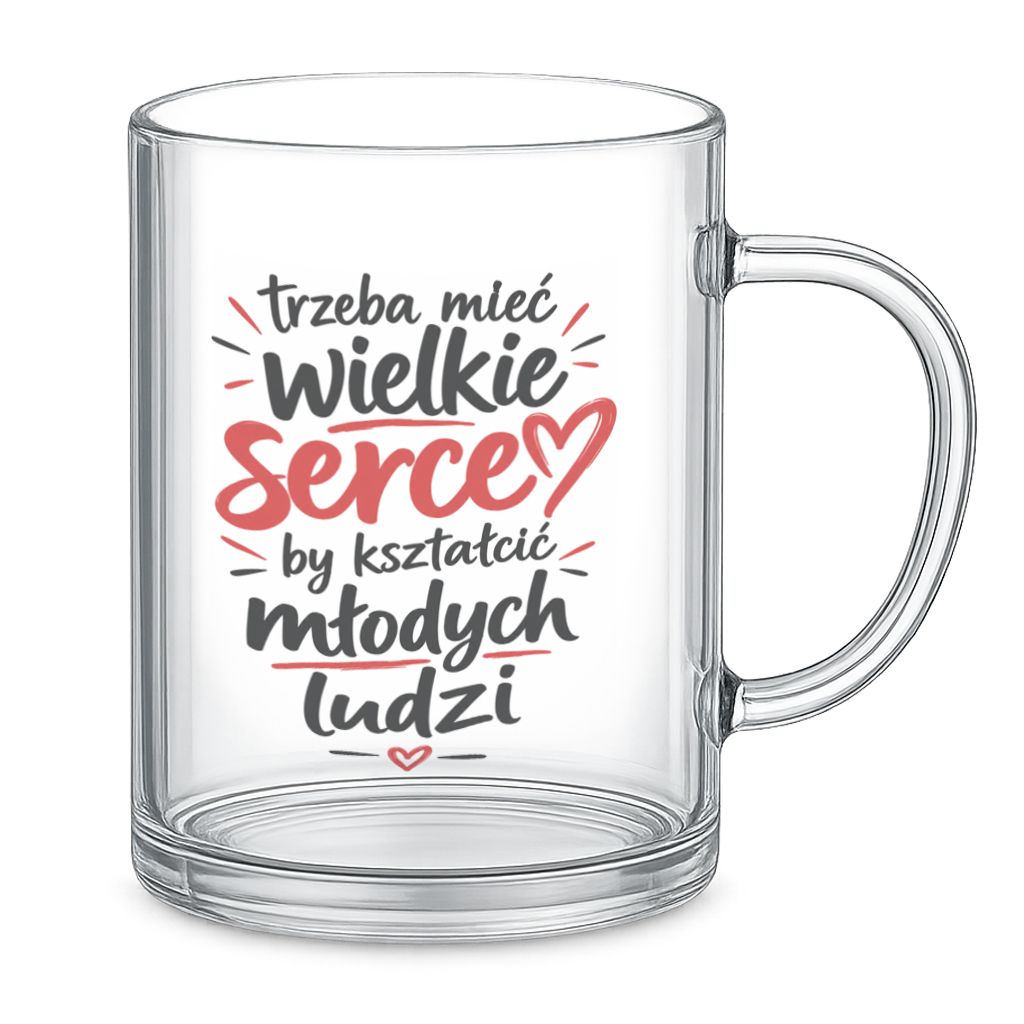 zdjęcie: szklanka dla nauczyciela z dowolnym nadrukiem