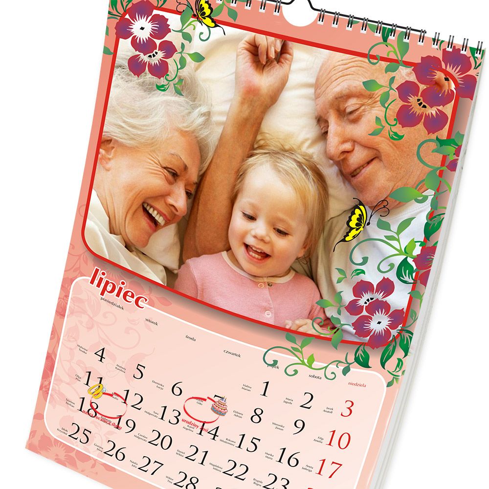 kalendarz A3 - 13 stron dla Babci i Dziadka