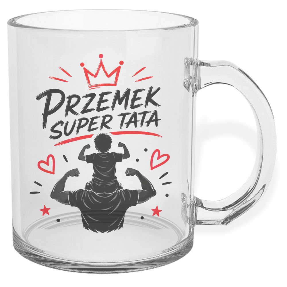 kubek szklany dla taty