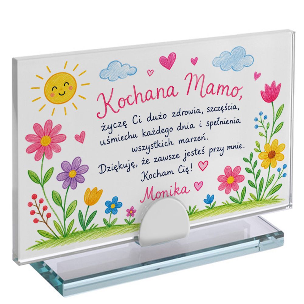 szklana pamiątka - dzień mamy