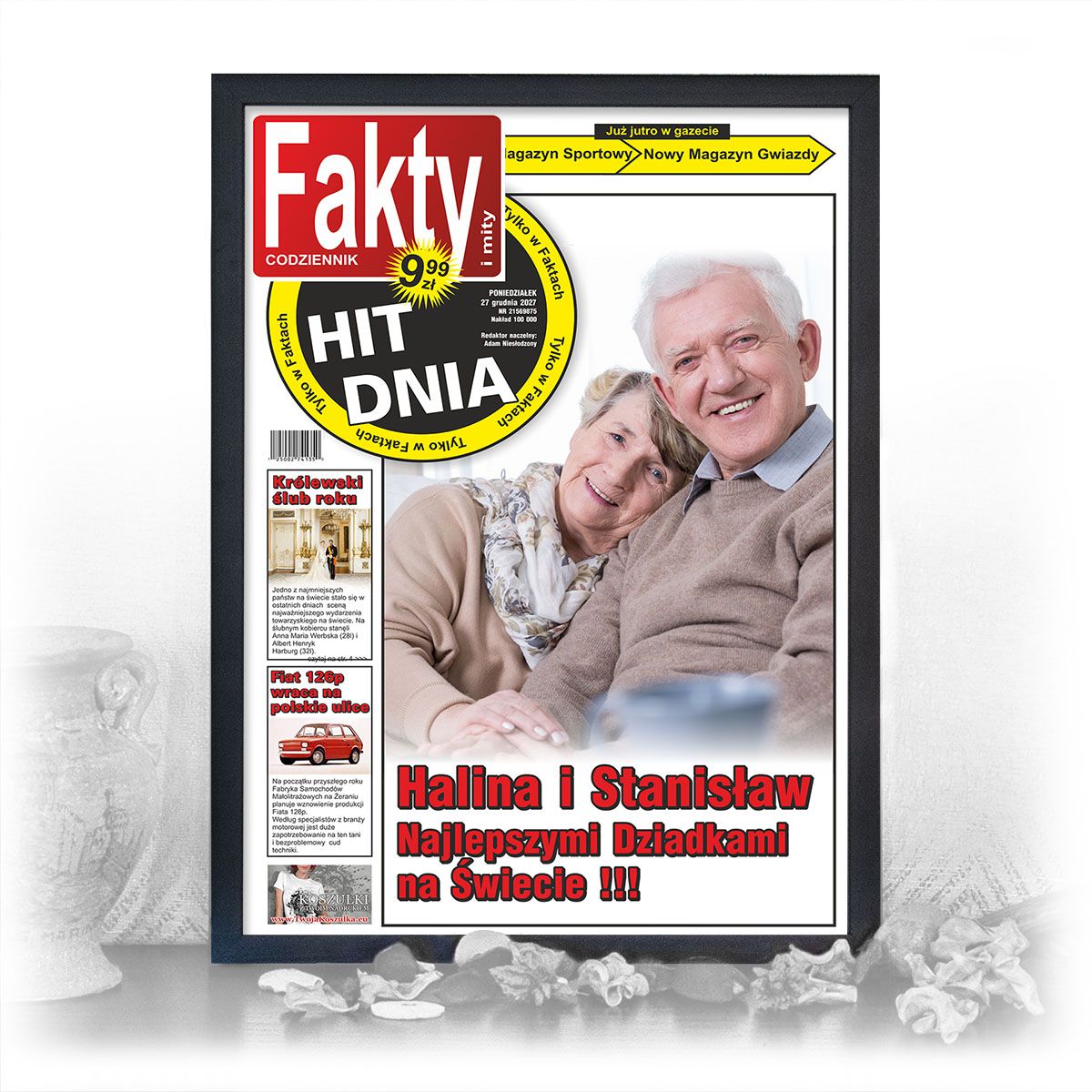 okładka dla Babci i Dziadka w ramie