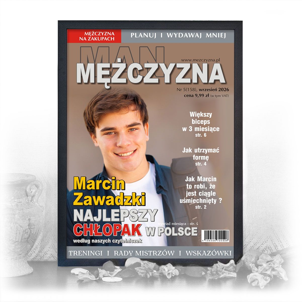okładka dla chłopaka w ramie