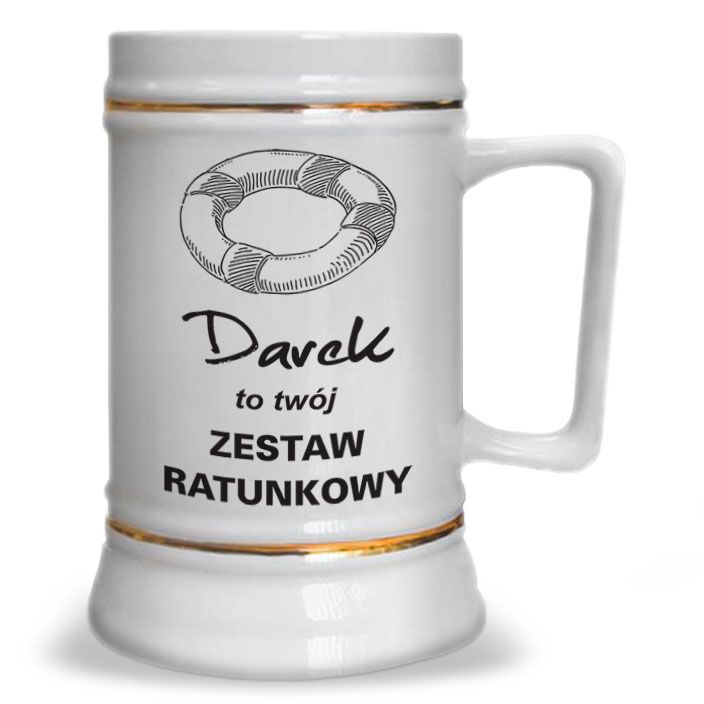 zdjęcie: zestaw ratunkowy - kubek metalowy emaliowany