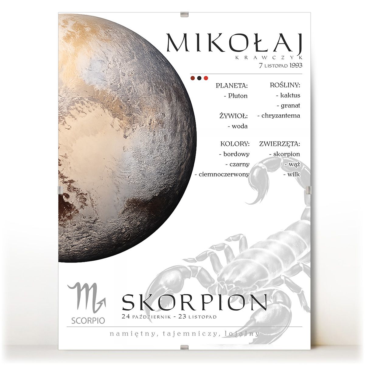 zdjęcie: znak zodiaku - 02 plakat w antyramie - planety