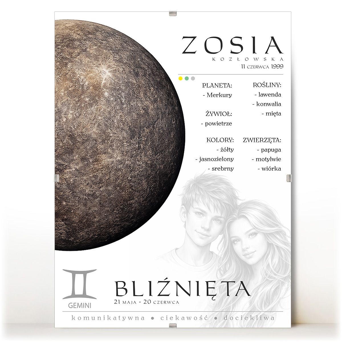 zdjęcie: znak zodiaku - 02 plakat w antyramie - planety