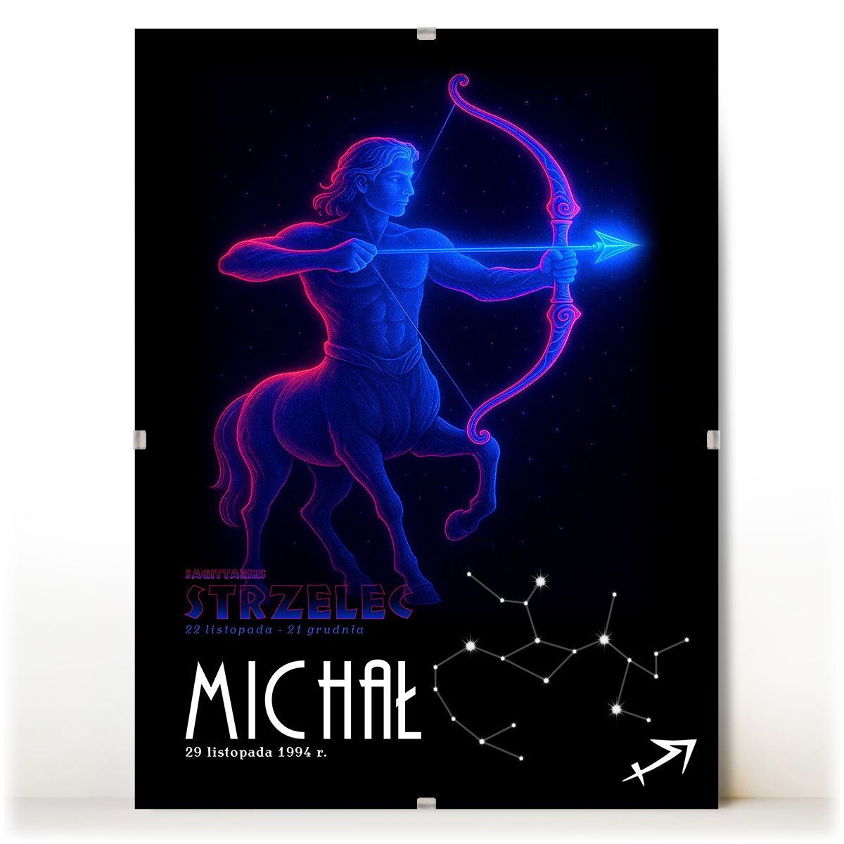 zdjęcie: znak zodiaku - 05 plakat w antyramie - neon