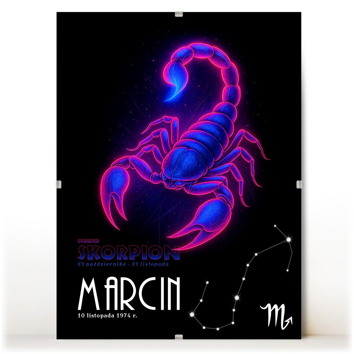 zdjęcie: znak zodiaku - 05 plakat w antyramie - neon