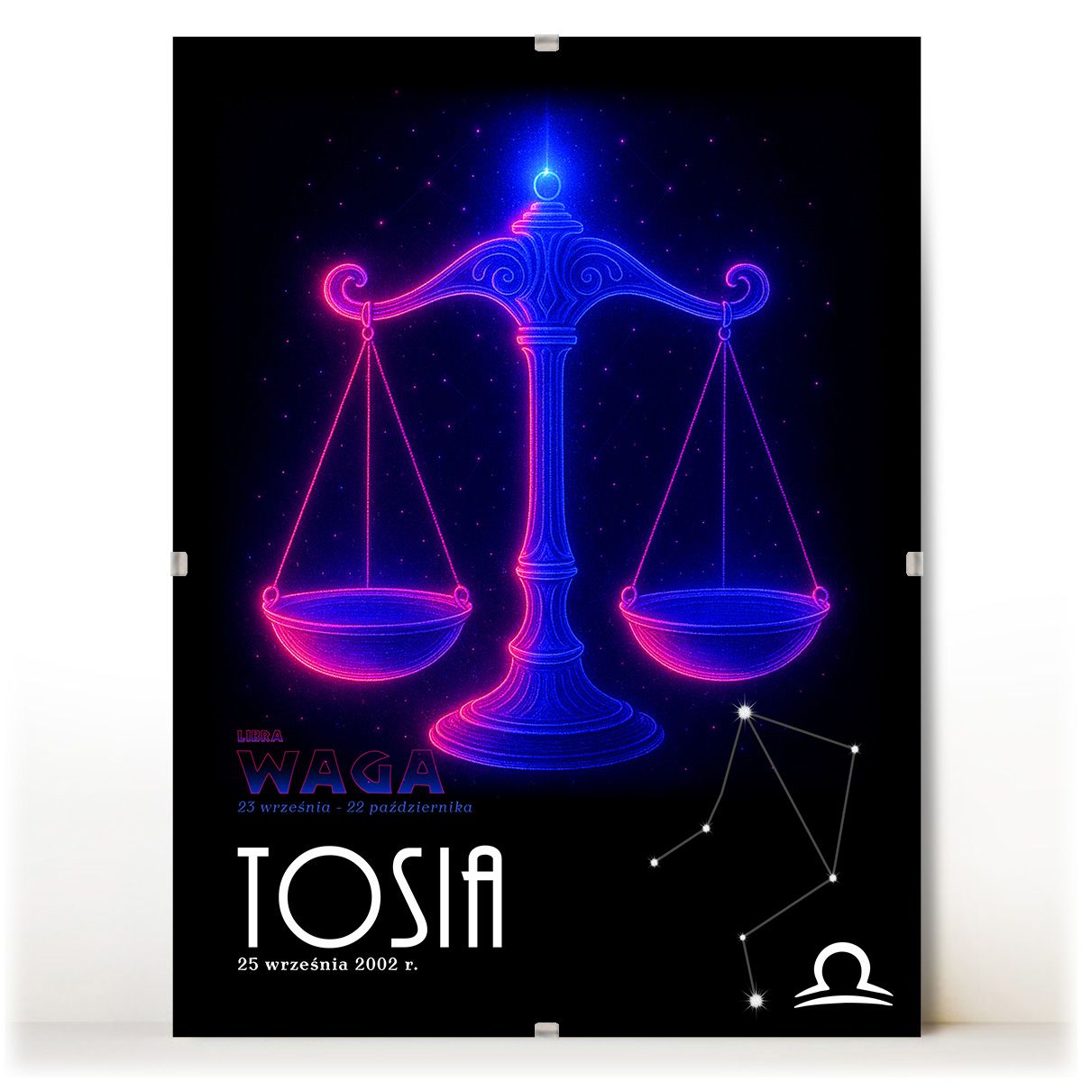 zdjęcie: znak zodiaku - 05 plakat w antyramie - neon