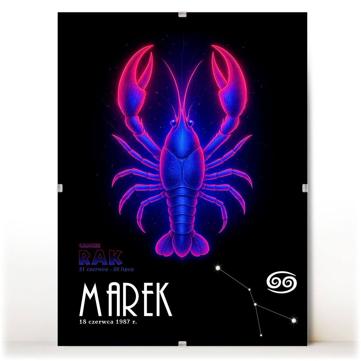 zdjęcie: znak zodiaku - 05 plakat w antyramie - neon