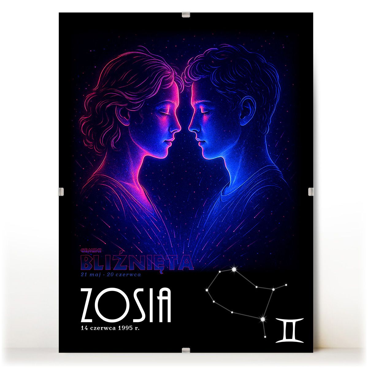 zdjęcie: znak zodiaku - 05 plakat w antyramie - neon
