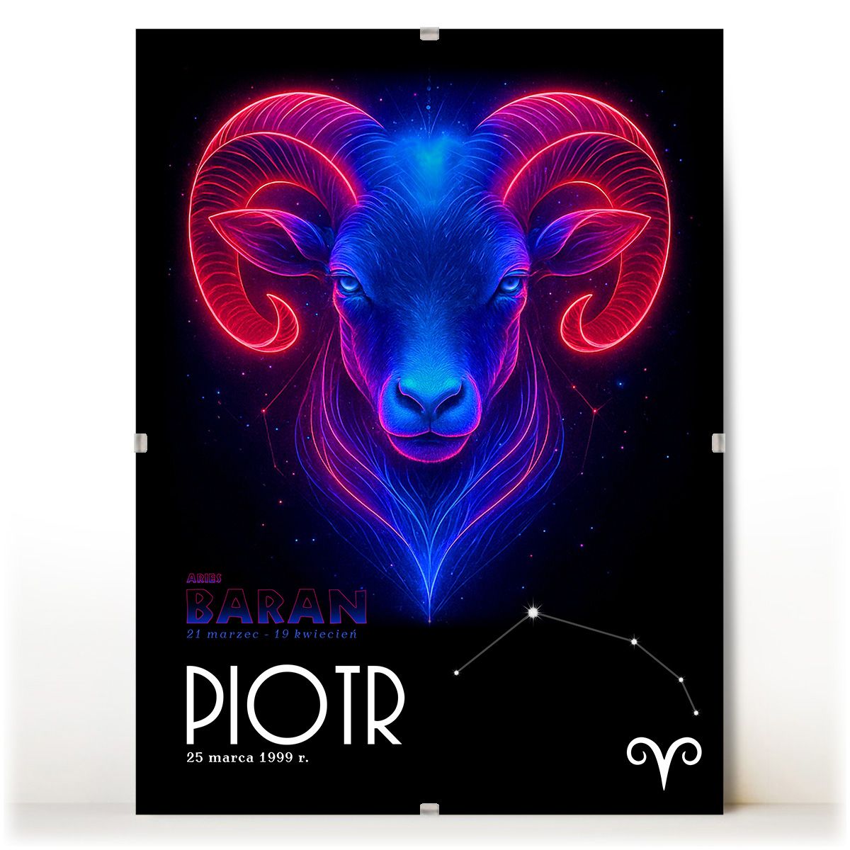 zdjęcie: znak zodiaku - 05 plakat w antyramie - neon